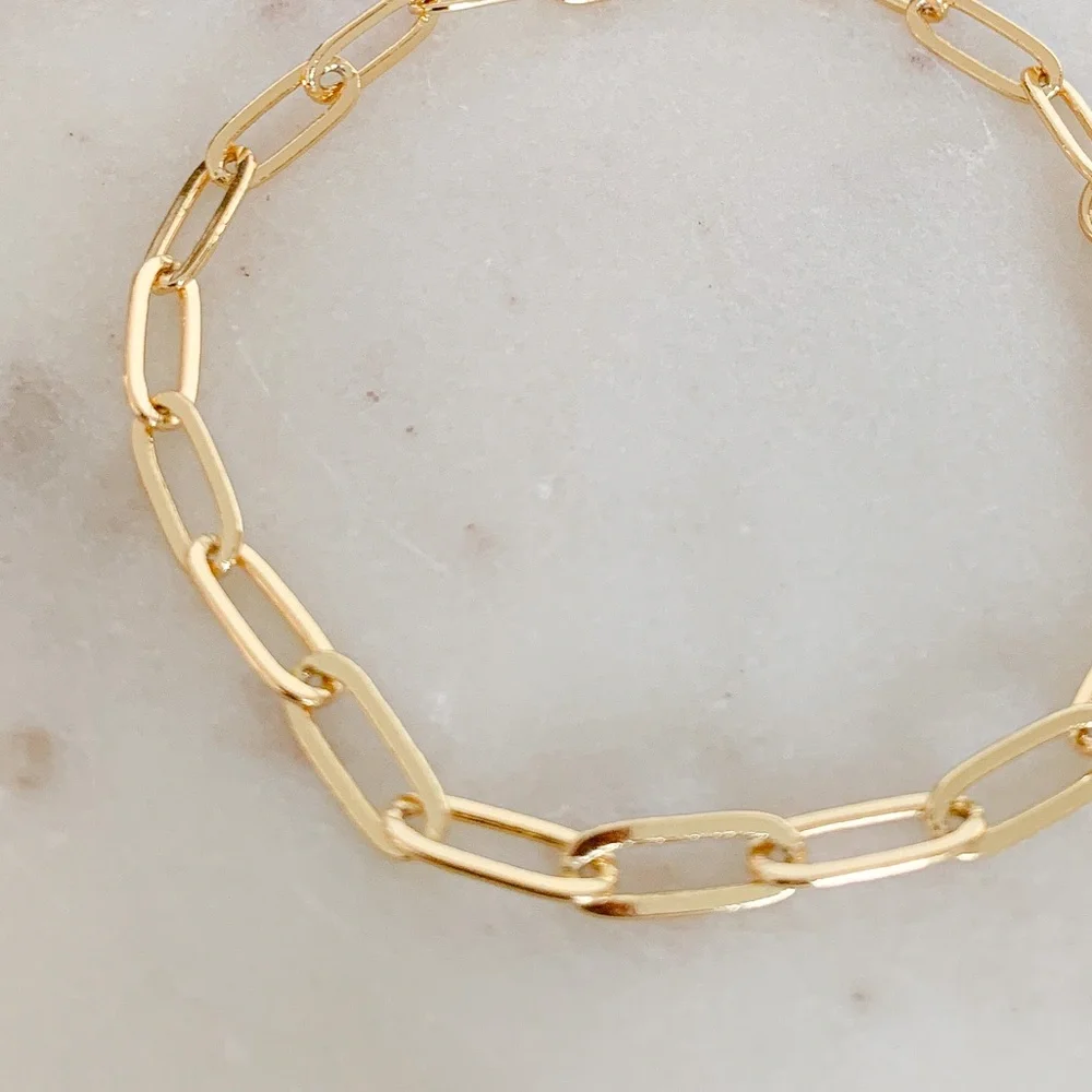 🎉HP🎉 Paper Clip Bracelet |14k Gold Filled - Picture 2 of 6